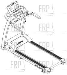 F3 - F3-XX00-0202 - Folding Treadmill - Arctic Silver - Product Image