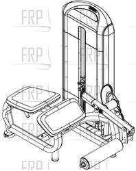 606DSL, PRONE LEG CURL CORE (BA74) - Product Image