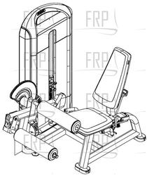 619DSL, SEATED LEG CURL CORE (BA76) - Product Image