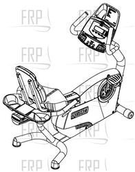 C842 RECUMBENT COMMERCIAL BIKE, HEA (P6) - Product Image