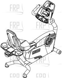 Recumbent Bike - C842i - Titanium (AGJR) - Product Image