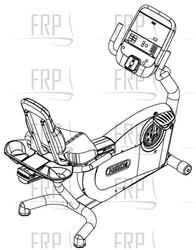 C842I SP RECUMBENT COMM BIKE,ENG,DI (AJMP) - Product Image