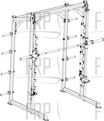 Smith Machine - XFW-6800 Olympic - Silver - Product Image