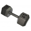 40lb Grey hexagon Solid Dumbbells - Product Image