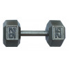 25lb Grey hexagon Solid Dumbbells - Product Image