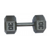 30lb Grey hexagon Solid Dumbbells - Product Image