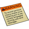 6012292 - Decal, Warning, Lock Pin - Product Image